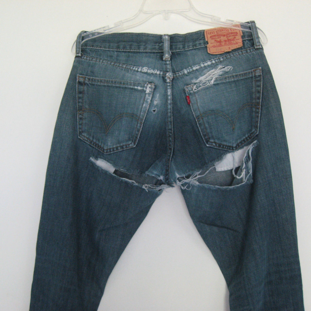 GRUNGE LEVI STRAUSS 514  32/34 SLIM STRAIGHT JEANS